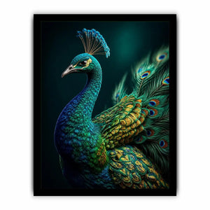 emerald peacock majesty luxury wildlife wall art.jpg
