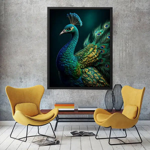 emerald peacock majesty luxury wildlife wall art.jpg