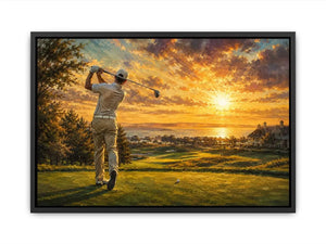 sunlit championship drive luxury golf landscape art.jpg