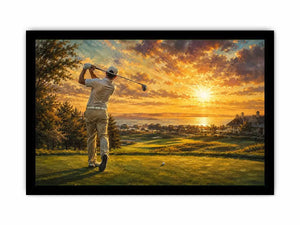 sunlit championship drive luxury golf landscape art.jpg