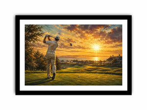 sunlit championship drive luxury golf landscape art.jpg
