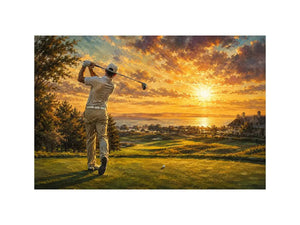sunlit championship drive luxury golf landscape art.jpg