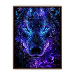 neon wolf canvas print luxury interiors
