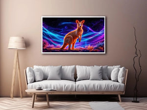 colorful kangaroo artwork contemporary decor