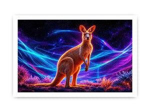 colorful kangaroo artwork contemporary decor