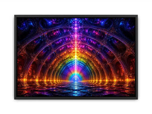 rainbow tunnel canvas print modern spaces