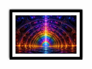 rainbow tunnel canvas print modern spaces