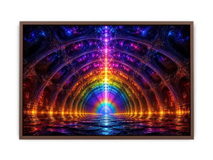 rainbow tunnel canvas print modern spaces