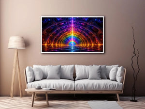 rainbow tunnel canvas print modern spaces
