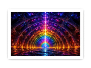 rainbow tunnel canvas print modern spaces