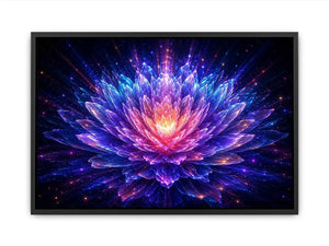 crystal lotus bloom modern canvas art