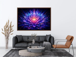 crystal lotus bloom modern canvas art