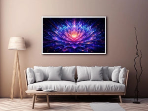 crystal lotus bloom modern canvas art