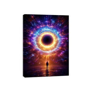 surreal cosmic canvas modern living room