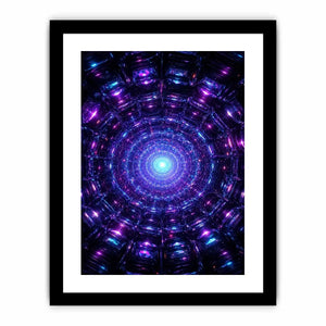 futuristic neon canvas modern space