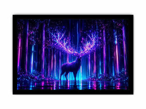 futuristic deer canvas modern living room