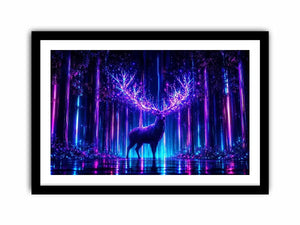 futuristic deer canvas modern living room