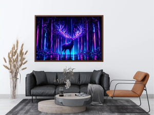 futuristic deer canvas modern living room