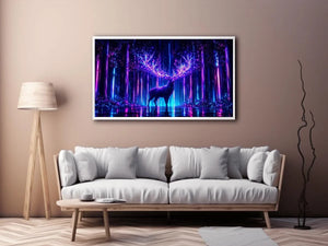 futuristic deer canvas modern living room