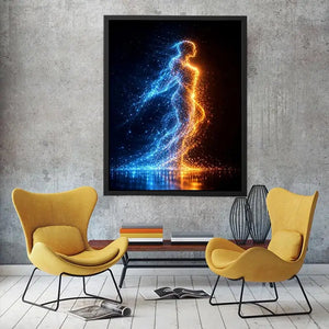 abstract figurative canvas art modern bedroom decor