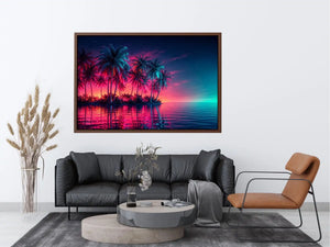 palm tree canvas art coastal interiors