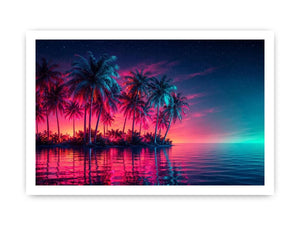 palm tree canvas art coastal interiors