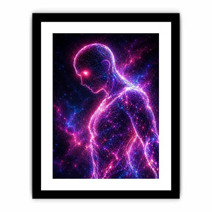 futuristic human canvas art modern office walls