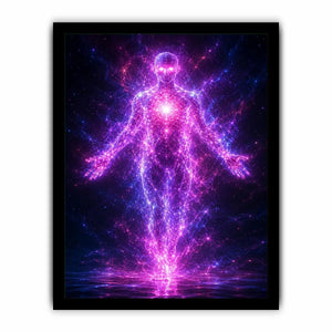 futuristic energy figure canvas art modern decor