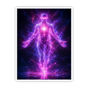 futuristic energy figure canvas art modern decor