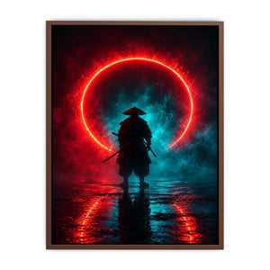 cyberpunk samurai canvas art modern gaming room