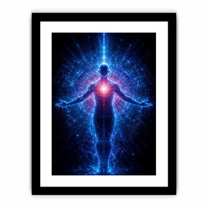 celestial human canvas art modern meditation decor