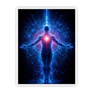 celestial human canvas art modern meditation decor