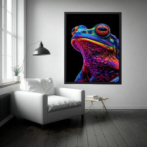 colorful frog canvas art modern eclectic decor