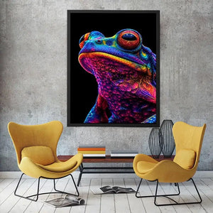 colorful frog canvas art modern eclectic decor