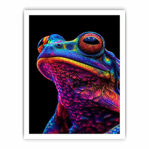 colorful frog canvas art modern eclectic decor