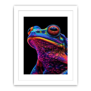 colorful frog canvas art modern eclectic decor