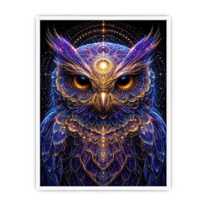 celestial owl canvas art luxury modern interiors