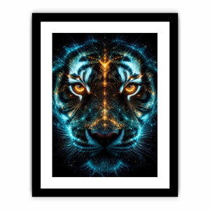 glowing tiger canvas art modern luxury decor
