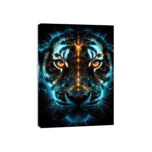 glowing tiger canvas art modern luxury decor