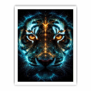 glowing tiger canvas art modern luxury decor