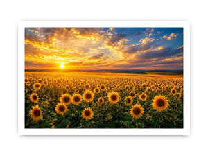 sunflower horizon canvas art