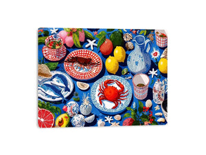 seafood kitchen coastal canvas print