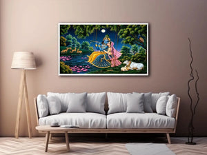 krishna radha spiritual canvas artwork