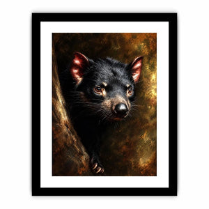 tasmanian devil wildlife canvas art