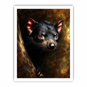 tasmanian devil wildlife canvas art