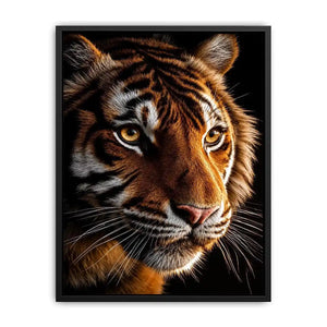 dramatic tiger portrait canvas art