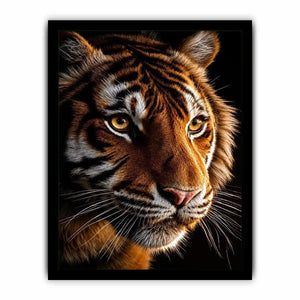 dramatic tiger portrait canvas art
