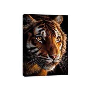 dramatic tiger portrait canvas art
