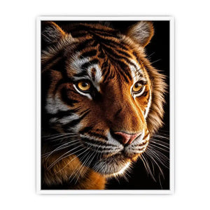 dramatic tiger portrait canvas art