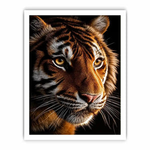 dramatic tiger portrait canvas art